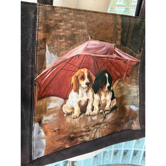 ICON Brown Genuine Leather - Cavalier dogs - Strap Purse - Picture 5 of 11